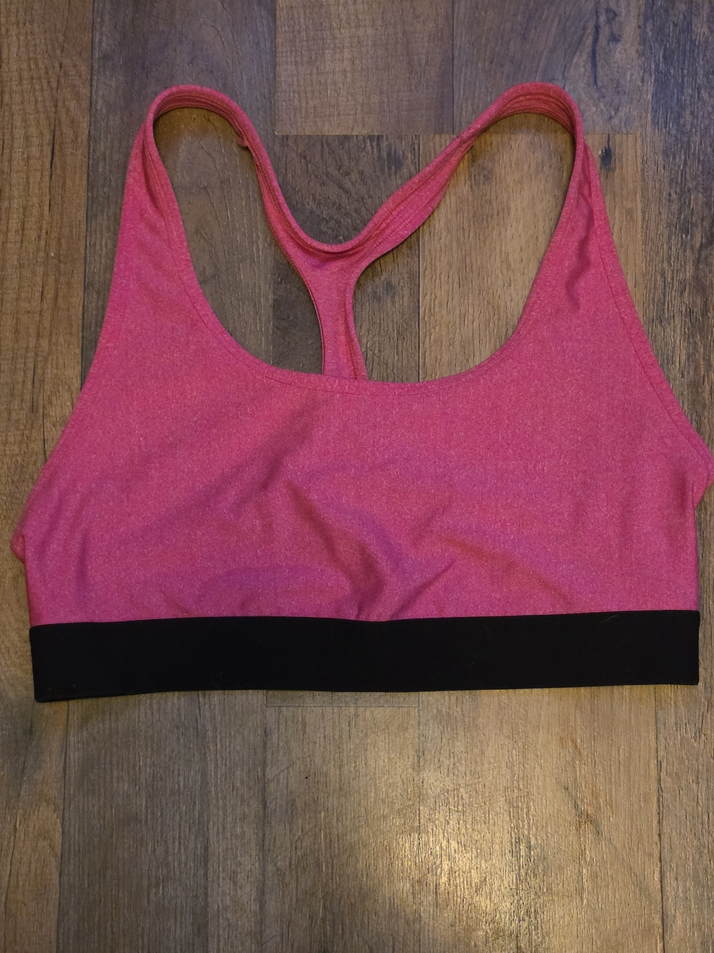 Hanes Sport Pink Heather Racerback Sports Bra